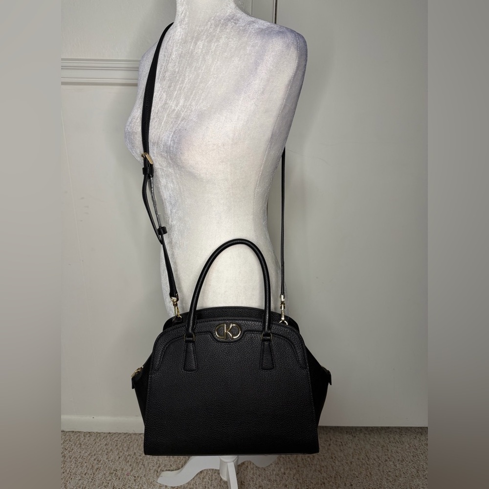 Kate Spade New York Kyla large satchel in black pebbled leather new with tag